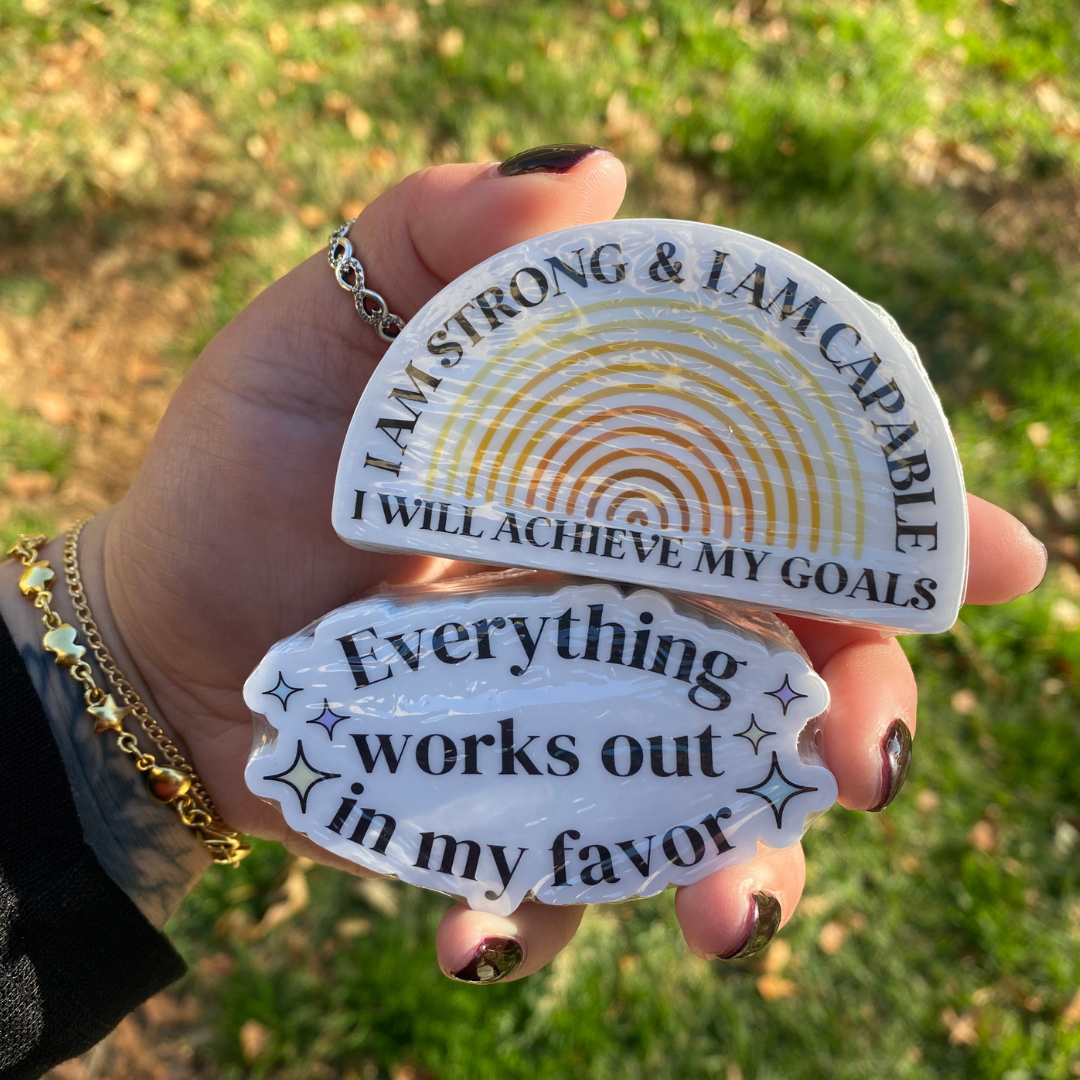 Affirmation Sticker Combo 2 (Translucent, Clear Gloss, or Holographic) –  Work Play Every Day